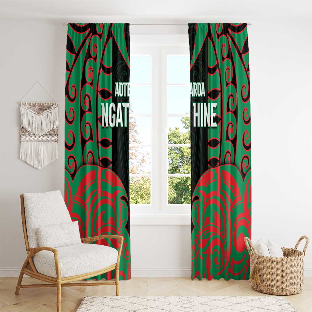 Aotearoa Ngati Hine Window Curtain Maori Pattern New Zealand - Polynesian Pride