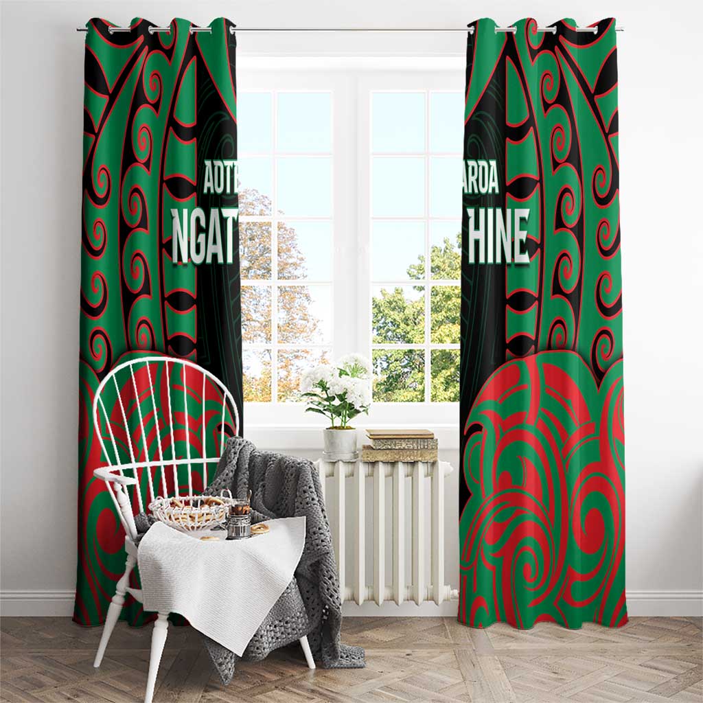 Aotearoa Ngati Hine Window Curtain Maori Pattern New Zealand - Polynesian Pride