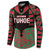 Custom Aotearoa Tuhoe Button Sweatshirt Maori Pattern New Zealand - Polynesian Pride