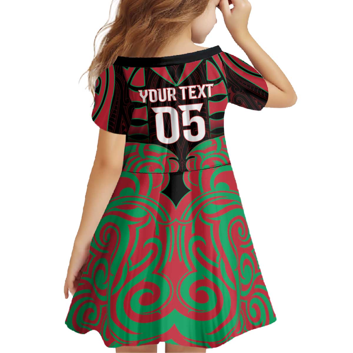 Custom Aotearoa Tuhoe Family Matching Off The Shoulder Long Sleeve Dress and Hawaiian Shirt Maori Pattern New Zealand - Polynesian Pride