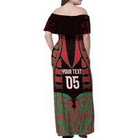 Custom Aotearoa Tuhoe Family Matching Off Shoulder Maxi Dress and Hawaiian Shirt Maori Pattern New Zealand DT05 - Polynesian Pride
