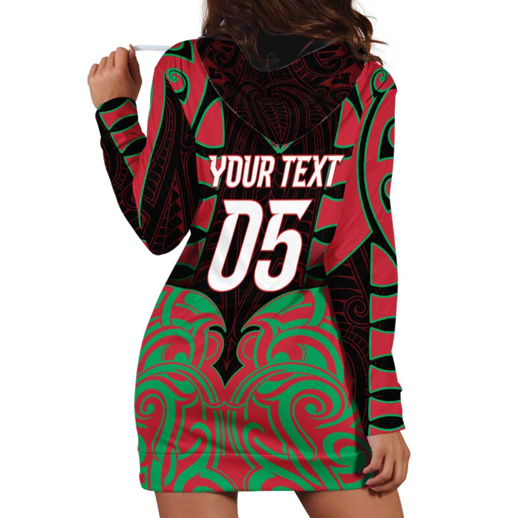 Custom Aotearoa Tuhoe Hoodie Dress Maori Pattern New Zealand - Polynesian Pride