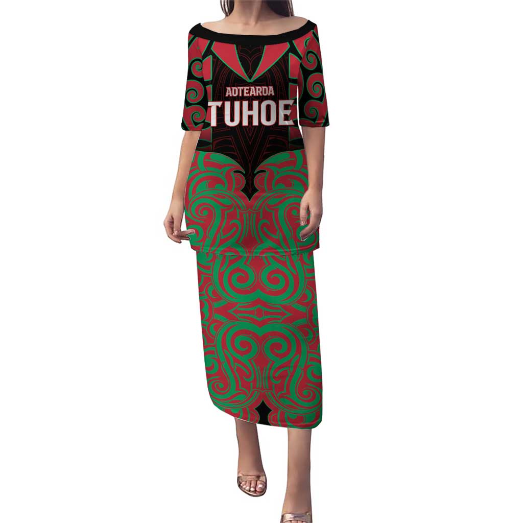 Custom Aotearoa Tuhoe Puletasi Maori Pattern New Zealand - Polynesian Pride
