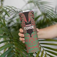 Custom Aotearoa Tuhoe Skinny Tumbler Maori Pattern New Zealand - Polynesian Pride