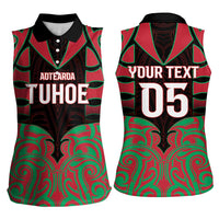 Custom Aotearoa Tuhoe Women Sleeveless Polo Shirt Maori Pattern New Zealand - Polynesian Pride