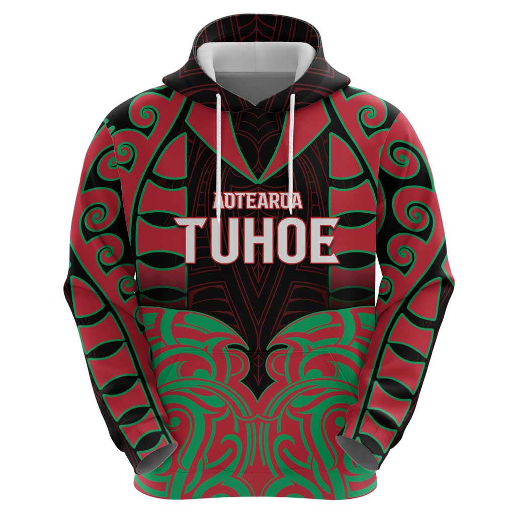 Custom Aotearoa Tuhoe Zip Hoodie Maori Pattern New Zealand - Polynesian Pride