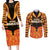 Custom Aotearoa Waikato Couples Matching Long Sleeve Bodycon Dress and Long Sleeve Button Shirt Maori Pattern New Zealand - Polynesian Pride