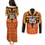 Custom Aotearoa Waikato Couples Matching Puletasi and Long Sleeve Button Shirt Maori Pattern New Zealand - Polynesian Pride