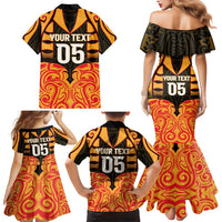 Custom Aotearoa Waikato Family Matching Mermaid Dress and Hawaiian Shirt Maori Pattern New Zealand DT05 - Polynesian Pride