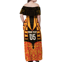 Custom Aotearoa Waikato Family Matching Off Shoulder Maxi Dress and Hawaiian Shirt Maori Pattern New Zealand DT05 - Polynesian Pride