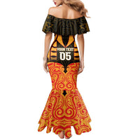 Custom Aotearoa Waikato Mermaid Dress Maori Pattern New Zealand - Polynesian Pride