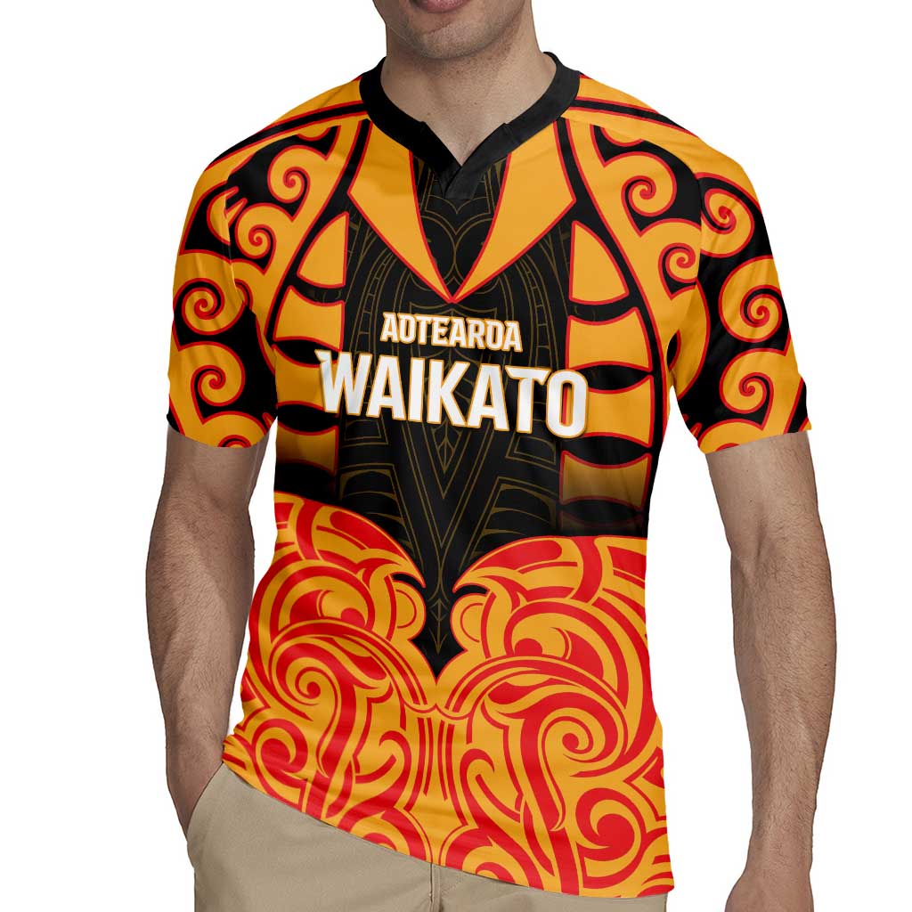 Custom Aotearoa Waikato Rugby Jersey Maori Pattern New Zealand - Polynesian Pride