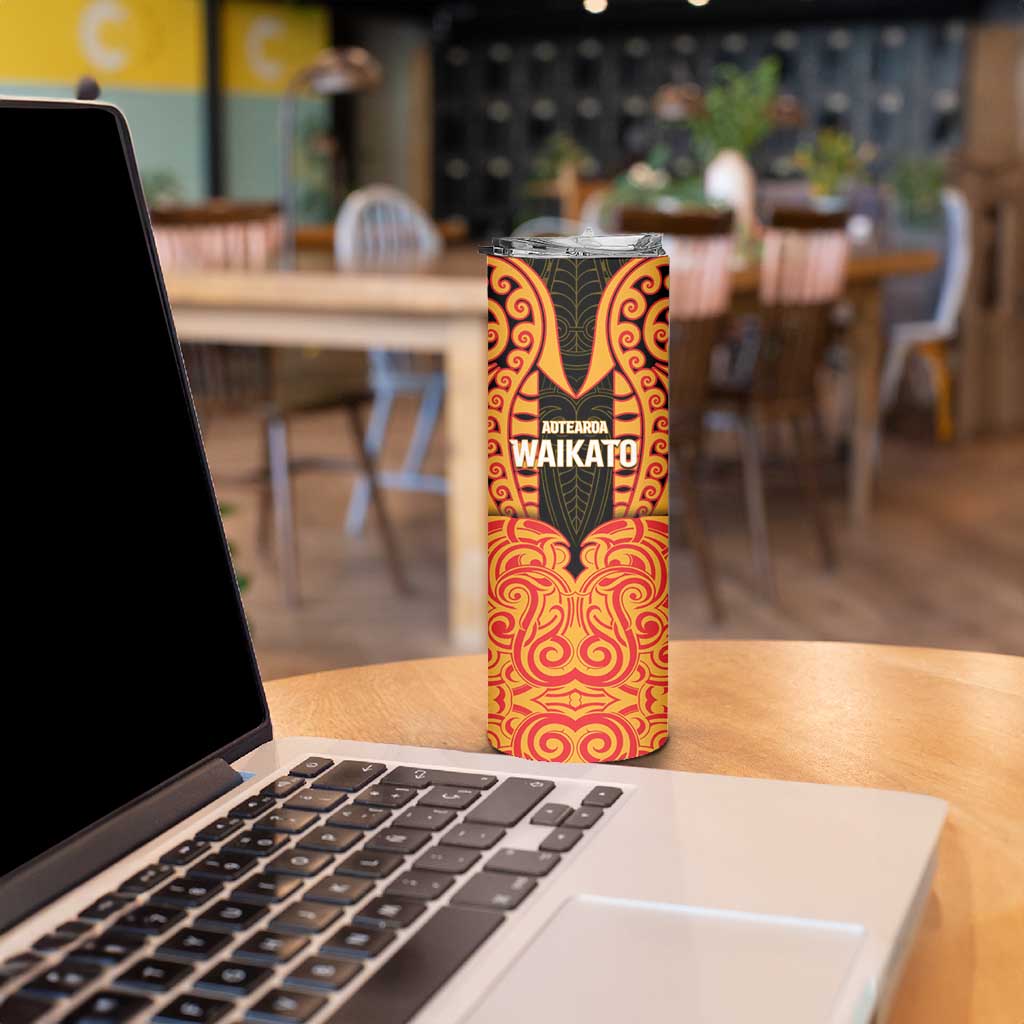 Custom Aotearoa Waikato Skinny Tumbler Maori Pattern New Zealand - Polynesian Pride