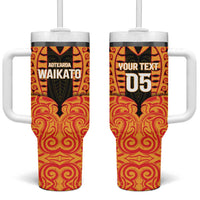 Custom Aotearoa Waikato Tumbler With Handle Maori Pattern New Zealand - Polynesian Pride