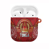 Tonga King's Birthday AirPods Case Gold Royal Crown Tribal Patterns