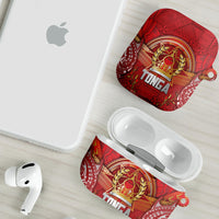 Tonga King's Birthday AirPods Case Gold Royal Crown Tribal Patterns