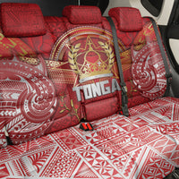 Tonga King's Birthday Back Car Seat Cover Gold Royal Crown Tribal Patterns