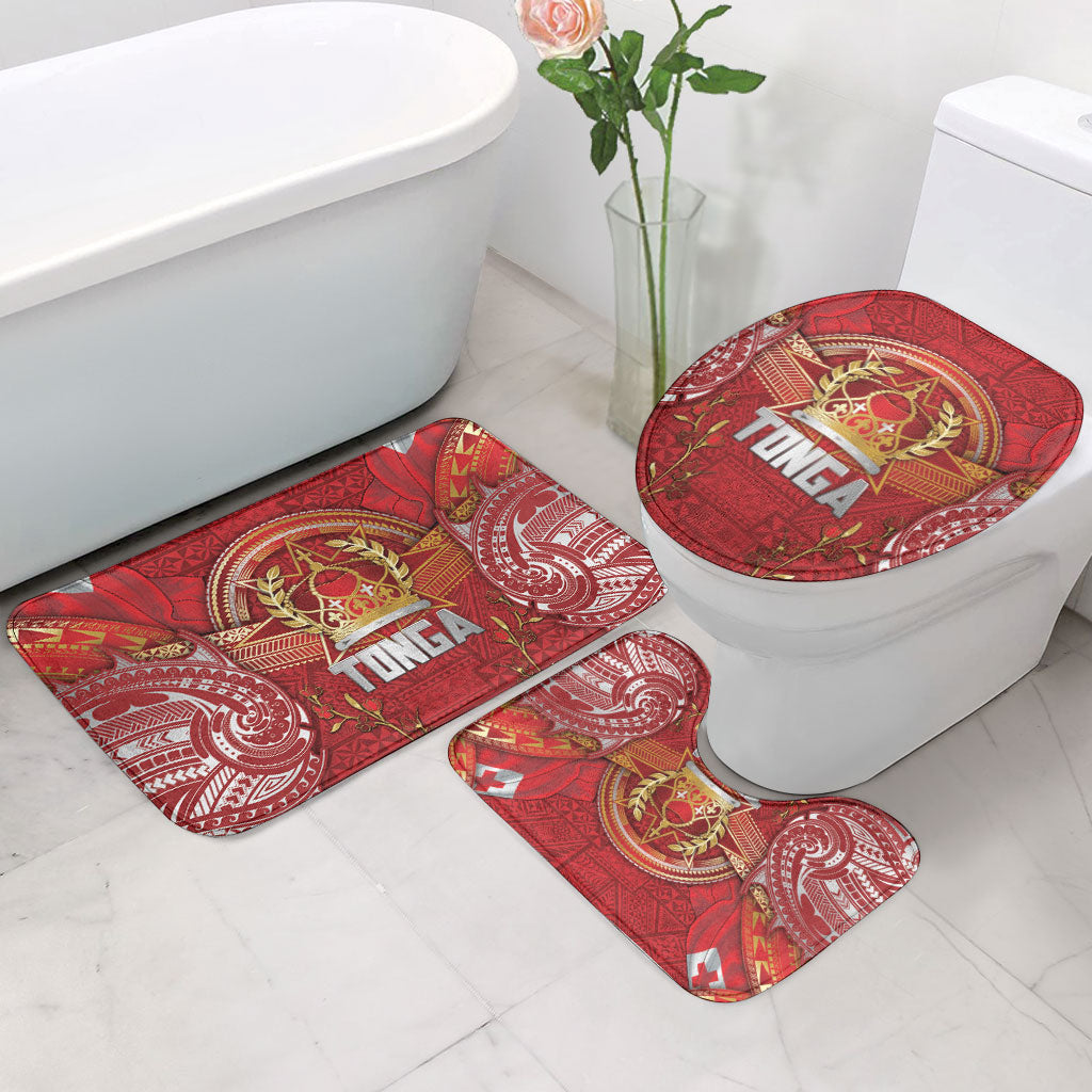 Tonga King's Birthday Bathroom Set Gold Royal Crown Tribal Patterns
