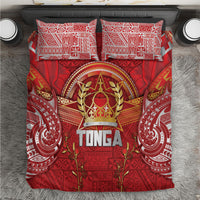 Tonga King's Birthday Bedding Set Gold Royal Crown Tribal Patterns