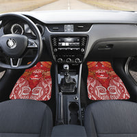 Tonga King's Birthday Car Mats Gold Royal Crown Tribal Patterns