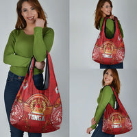 Tonga King's Birthday Grocery Bag Gold Royal Crown Tribal Patterns