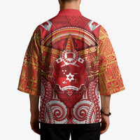 Tonga King's Birthday Kimono Gold Royal Crown Tribal Patterns