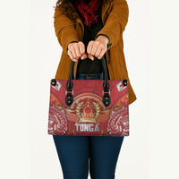 Tonga King's Birthday Leather Bag Gold Royal Crown Tribal Patterns