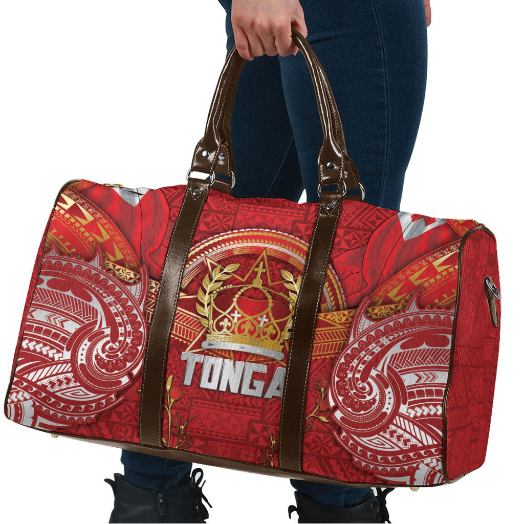 Tonga King's Birthday Travel Bag Gold Royal Crown Tribal Patterns