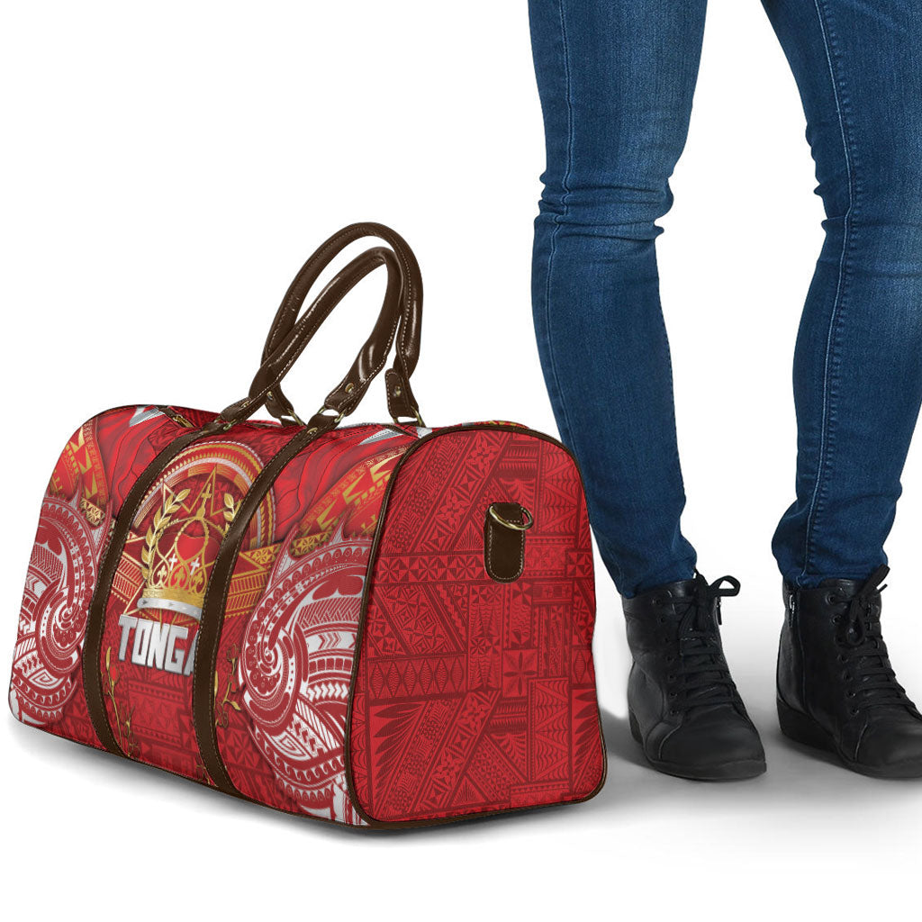 Tonga King's Birthday Travel Bag Gold Royal Crown Tribal Patterns
