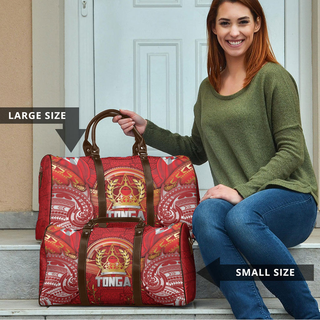 Tonga King's Birthday Travel Bag Gold Royal Crown Tribal Patterns