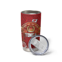 Tonga King's Birthday Tumbler Cup Gold Royal Crown Tribal Patterns