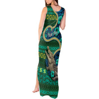 Personalised Solomon Islands Independence Day Tank Maxi Dress Crocodile Hibiscus Tribal Pattern
