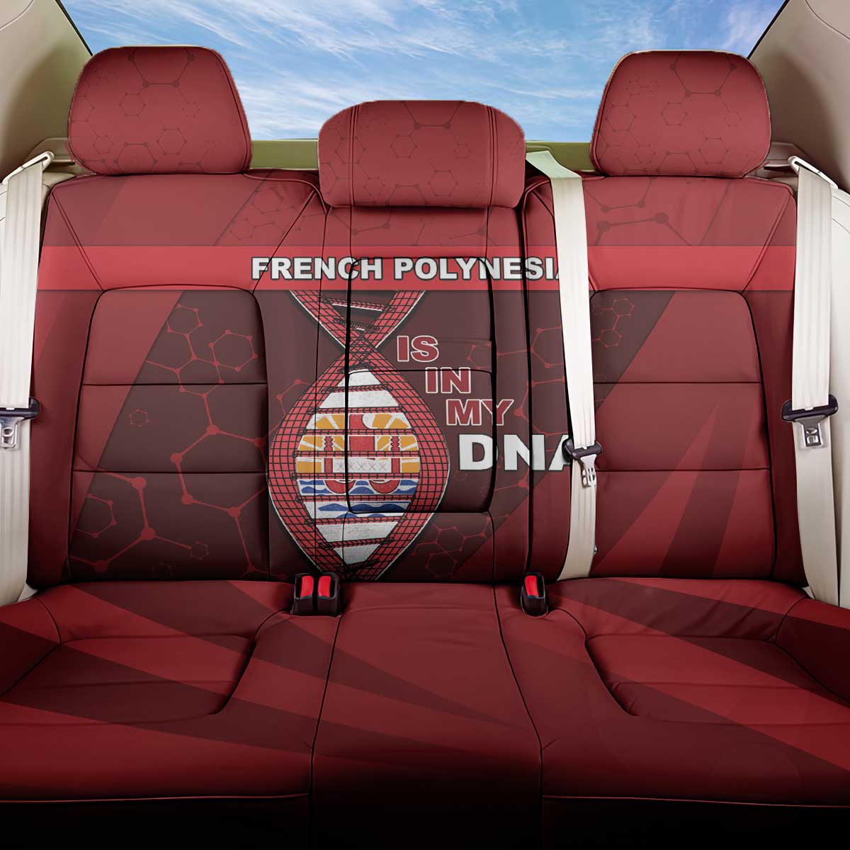 French Polynesia Is In My DNA Back Car Seat Cover - Polynesian Pride