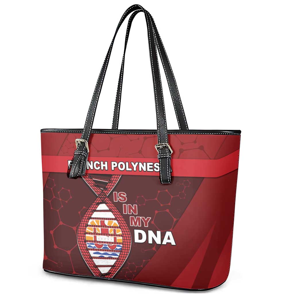French Polynesia Is In My DNA Leather Tote Bag - Polynesian Pride