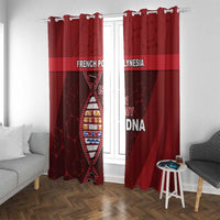 French Polynesia Is In My DNA Window Curtain - Polynesian Pride