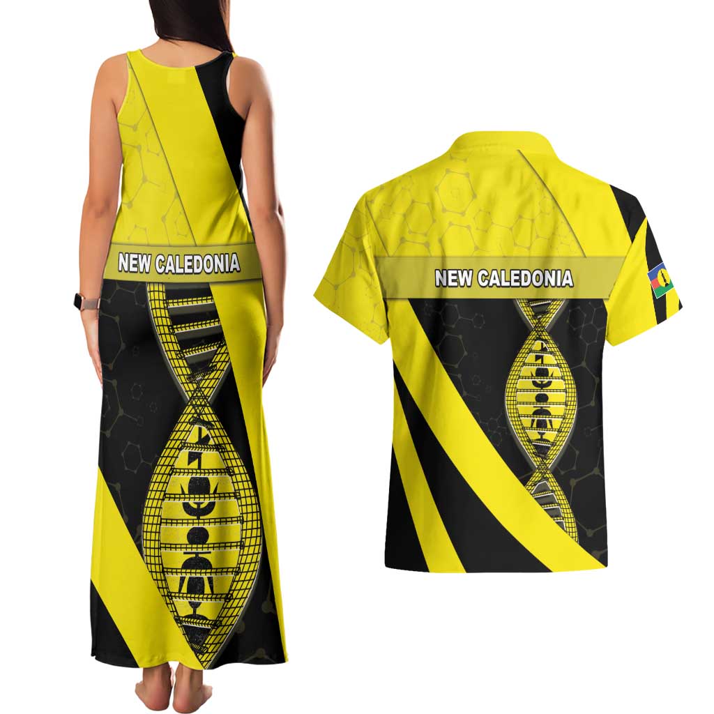 New Caledonia Is In My DNA Couples Matching Tank Maxi Dress and Hawaiian Shirt - Polynesian Pride