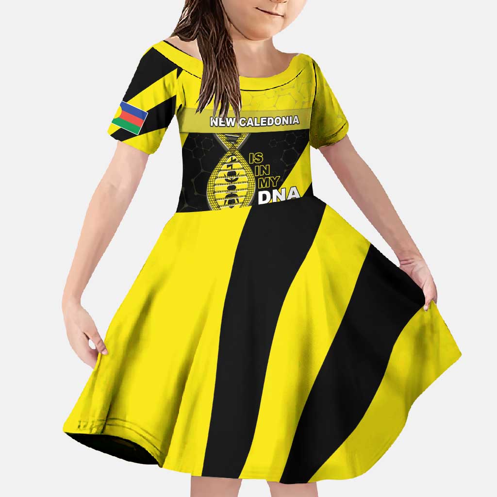 New Caledonia Is In My DNA Family Matching Long Sleeve Bodycon Dress and Hawaiian Shirt - Polynesian Pride