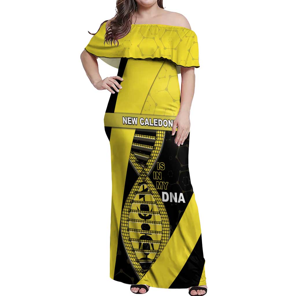 New Caledonia Is In My DNA Off Shoulder Maxi Dress - Polynesian Pride