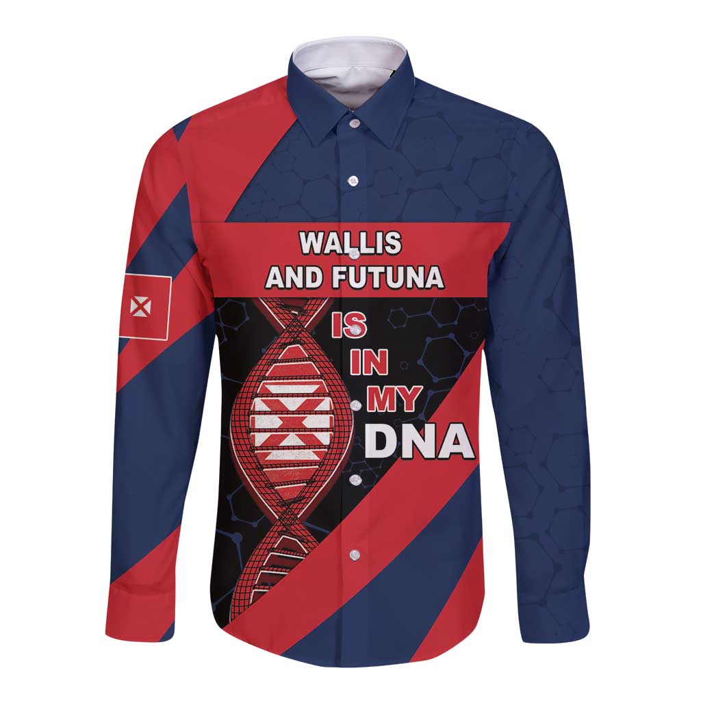 Wallis And Futuna Is In My DNA Long Sleeve Button Shirt - Polynesian Pride