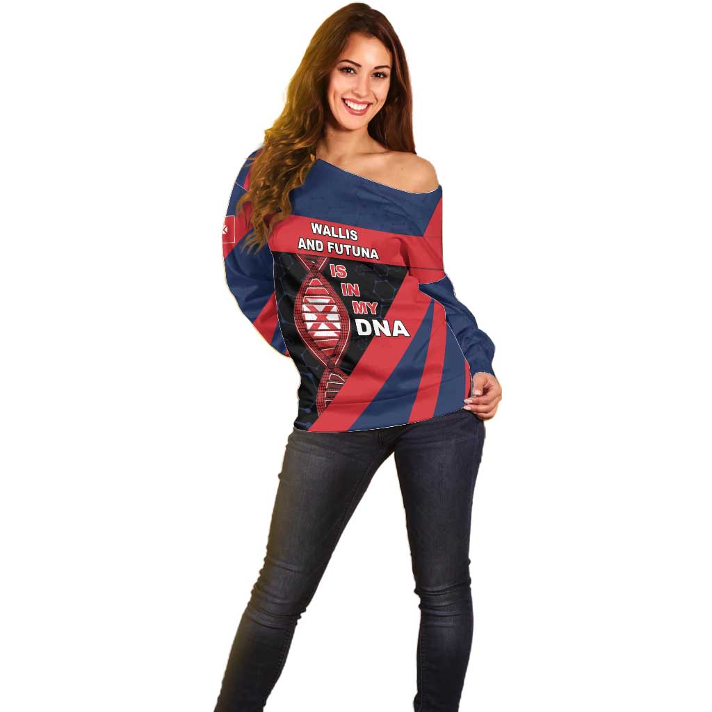Wallis And Futuna Is In My DNA Off Shoulder Sweater - Polynesian Pride