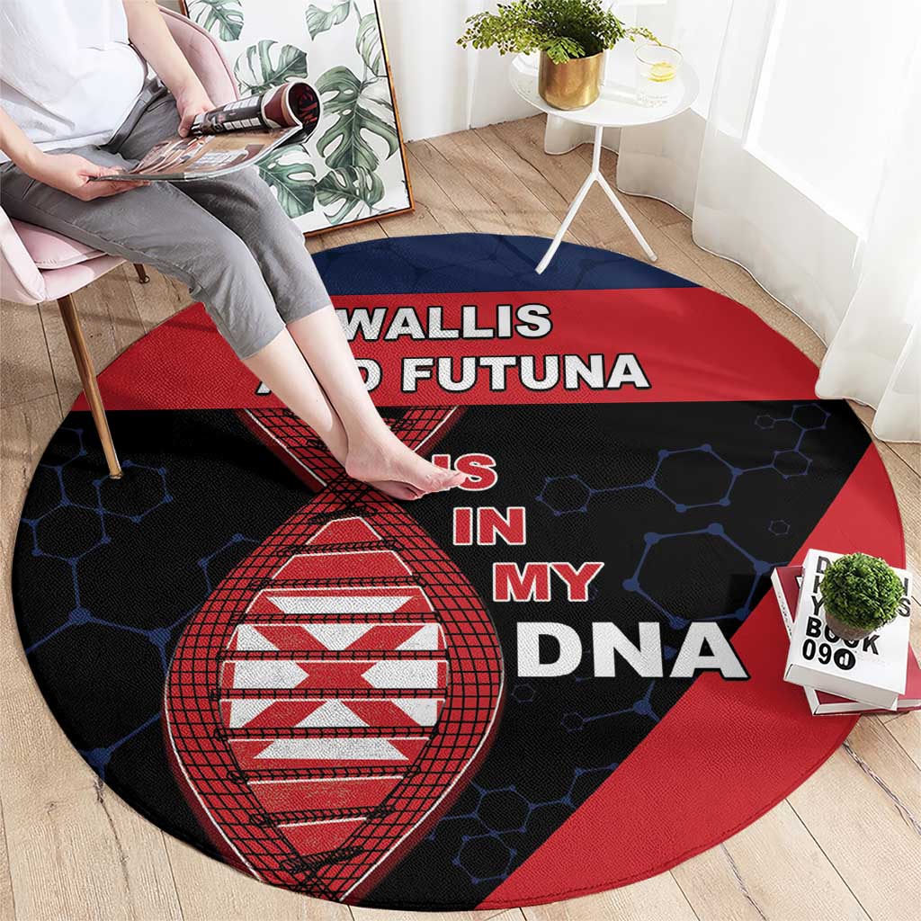 Wallis And Futuna Is In My DNA Round Carpet - Polynesian Pride