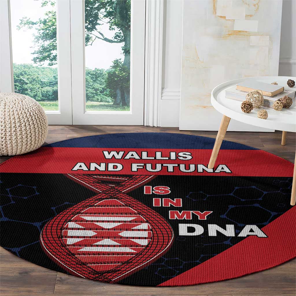 Wallis And Futuna Is In My DNA Round Carpet - Polynesian Pride