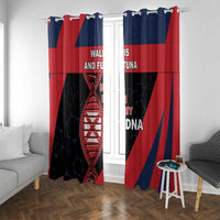 Wallis And Futuna Is In My DNA Window Curtain - Polynesian Pride