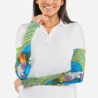 Personalised Palau Biib Bird Arm Sleeves Rur Flower And Rock Islands Patterns