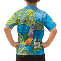 Personalised Palau Biib Bird Hawaiian Shirt Rur Flower And Rock Islands Patterns