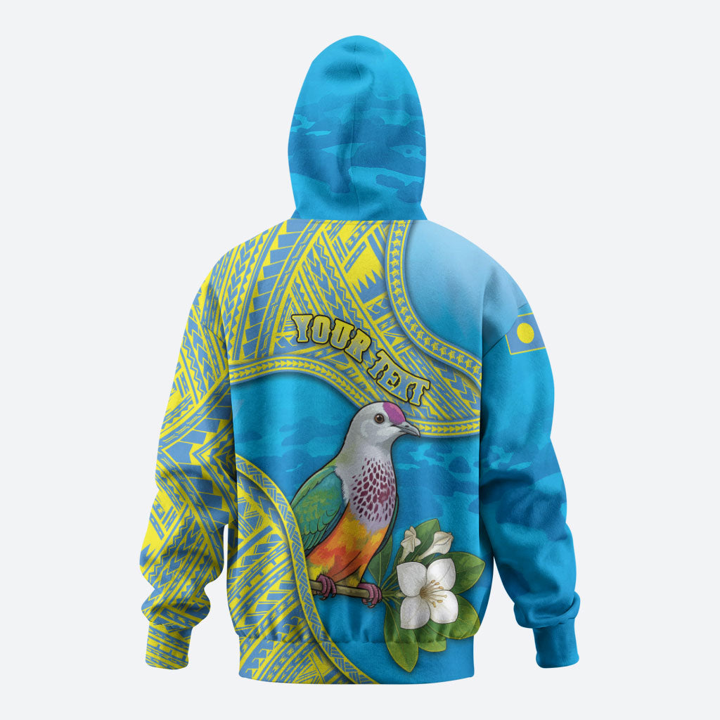 Personalised Palau Biib Bird Hoodie Rur Flower And Rock Islands Patterns