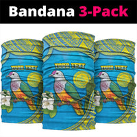 Personalised Palau Biib Bird Neck Gaiter Rur Flower And Rock Islands Patterns