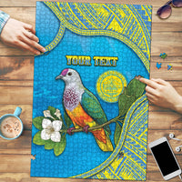 Personalised Palau Biib Bird Puzzle Rur Flower And Rock Islands Patterns