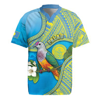 Personalised Palau Biib Bird Rugby Jersey Rur Flower And Rock Islands Patterns