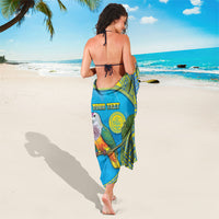 Personalised Palau Biib Bird Sarong Rur Flower And Rock Islands Patterns